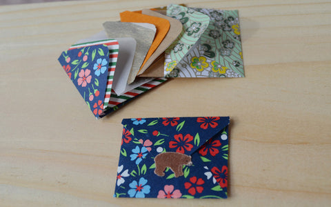 Finished homemade Valentine's envelopes