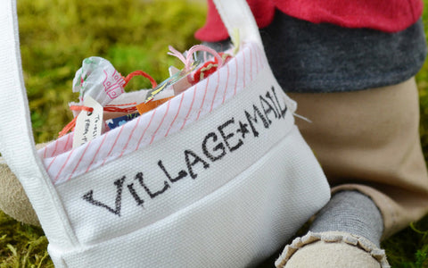 Oliver Mouse getting ready to deliver Valentine's cards to Hazel Village