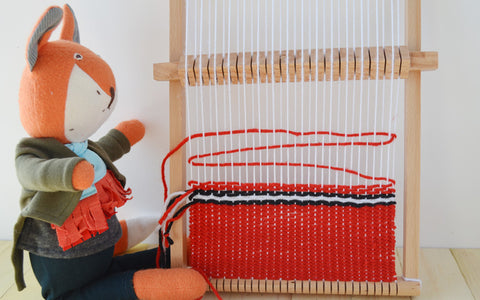 Owen Fox Weaving at his Loom