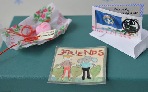 Oliver Mouse's Valentines from his Hazel Village friends