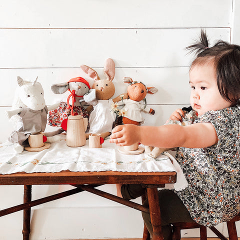 Child with Hazel Village Dolls