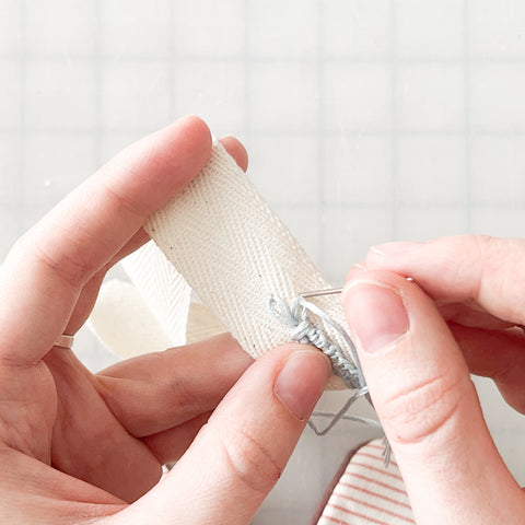 step 4 of stitching a petal