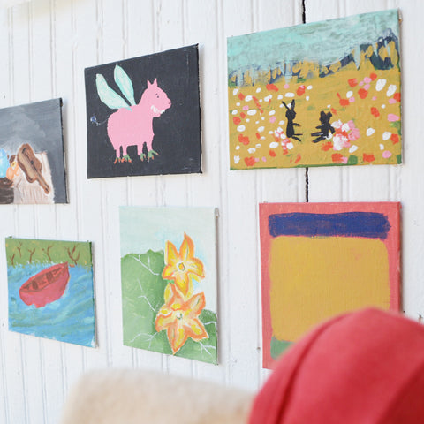 Hazel Village animals mini-painting art show