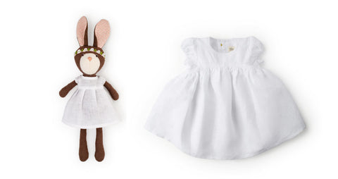 Zoe Rabbit and linen dress