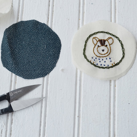 Cutting cloth for embroidered portrait pillow